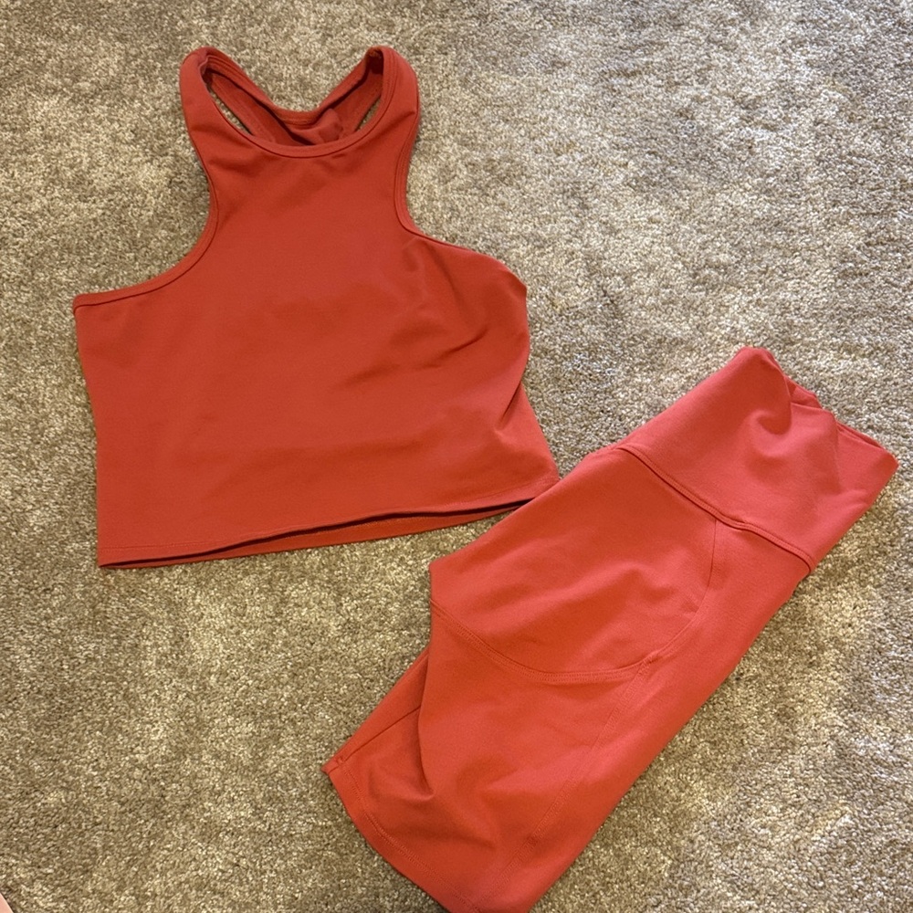 Bombshell Sportswear Burnt Orange Athletic Set